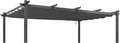 PURPLE LEAF Pergola Shade Cover for 12' X 16' Deck Porch Outside Outdoor Retractable Durable Fabric Canopy Replacement Top Only Gray