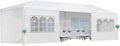 10X30 FT Pop Up Canopy Tent, Outdoor Event Gazebo with 8 Removable Sidewalls, Wind-Resistant Frame & Easy Setup for Receptions, Party, Wedding, Corporate Events, White