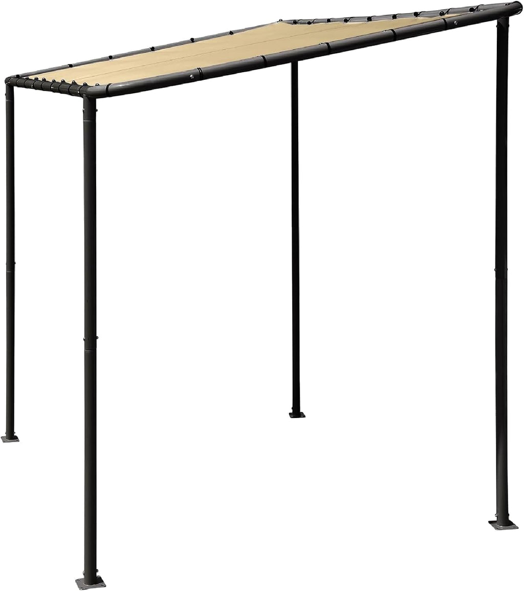 10' x 6' Lean-to Gazebo Canopy – Wall-Mounted Patio Awning with Sloped Roof, UV & Water-Resistant Cover, Powder-Coated Steel Frame – Outdoor Pergola for Deck, Garden, or Backyard Shade
