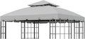 Garden Winds Reinforced RipLock 350 Replacement Canopy Top Cover Compatible with Bay Window 10' x 12' Gazebo Models L-GZ120PST-2, L-GZ120PST-2D - Slate Gray