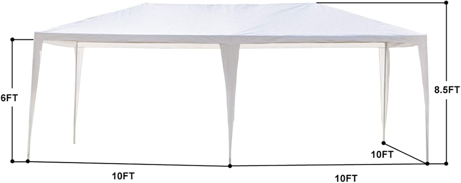 Outdoor Gazebo Canopy Wedding Party Tent Camping Shelter Commercial Instant Shelter Waterproof Tent with Removable Side Walls (Upgrade 10'x20' Four Sides)