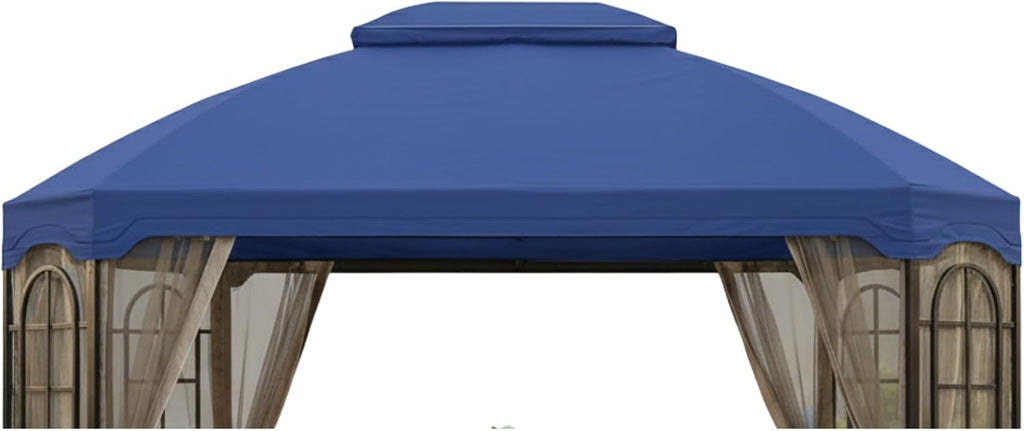 Garden Winds Reinforced RipLock 350 Replacement Canopy Top Cover Compatible with Terrace 10' x 12' Gazebo Models L-GZ454PST-C and A111010900 - True Navy