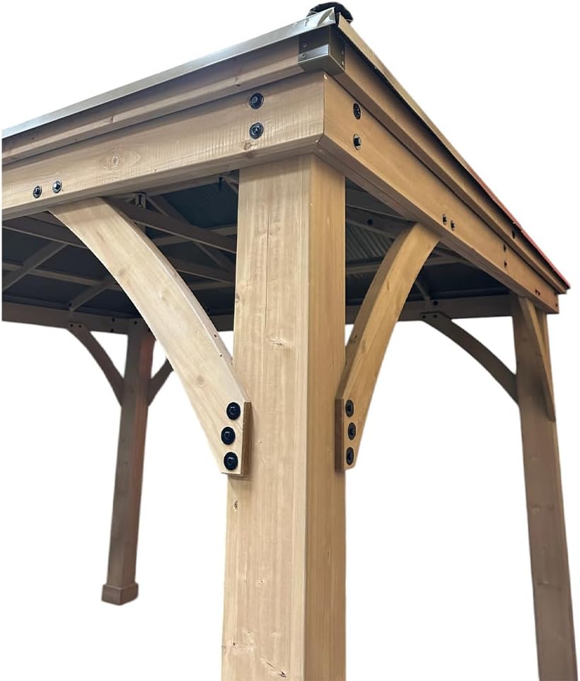 Garden Winds Winter Cover Compatible with The Yardistry YM12935 10' X 12' Tall Hard Top Gazebo – Heavy Duty Protective Enclosure for Outdoor Storage, Waterproof, Windproof and Flame Resistant – Black