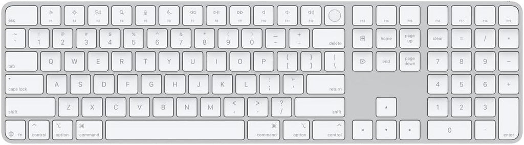 Apple Magic Keyboard with Touch ID and Numeric Keypad for Mac Models with Apple Silicon - US English - White Keys, Bluetooth, Bluetooth
