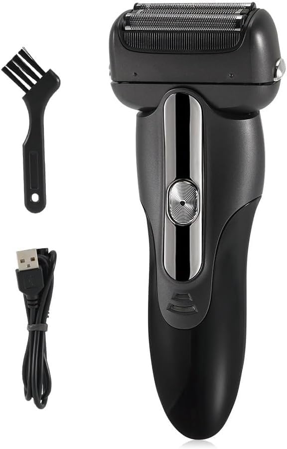 Electric Shavers for Bald Men, Reciprocating Electric Shaver 3 Blade Shaving System USB Rechargeable Shaving Machine for Men (Color : Gray)