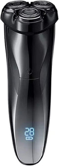 Electric Razor, 3D Rechargeable Waterproof Electric Shaver, Wet & Dry Rotary Shavers for Men Electric Shaving Razors with Pop-up Trimmer, LED Display 150 Mins Battery Life for Shaving