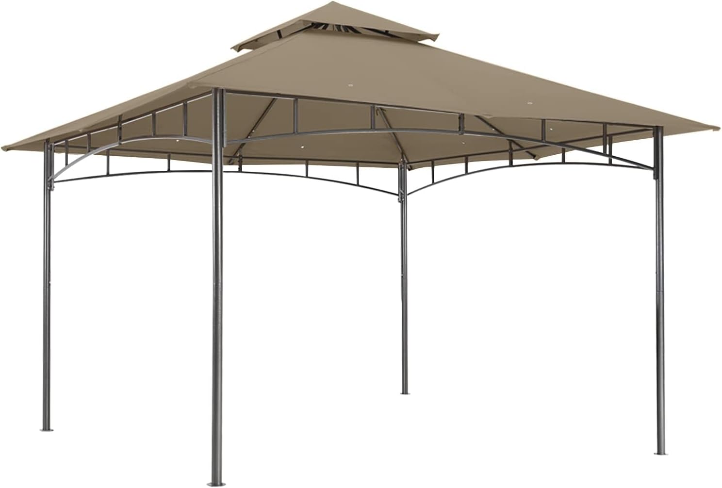 ABCCANOPY Gazebos for Patios 10x10 - Outdoor Steel Frame Gazebo for Lawn Backyard Garden Deck (Khaki)