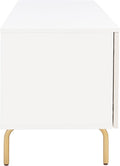SAFAVIEH Genevieve TV Stand for up to 65' Flatscreen – White & White Washed Finish, Mid-Century Modern Storage Cabinet, Entertainment Media Console (MED5000C)