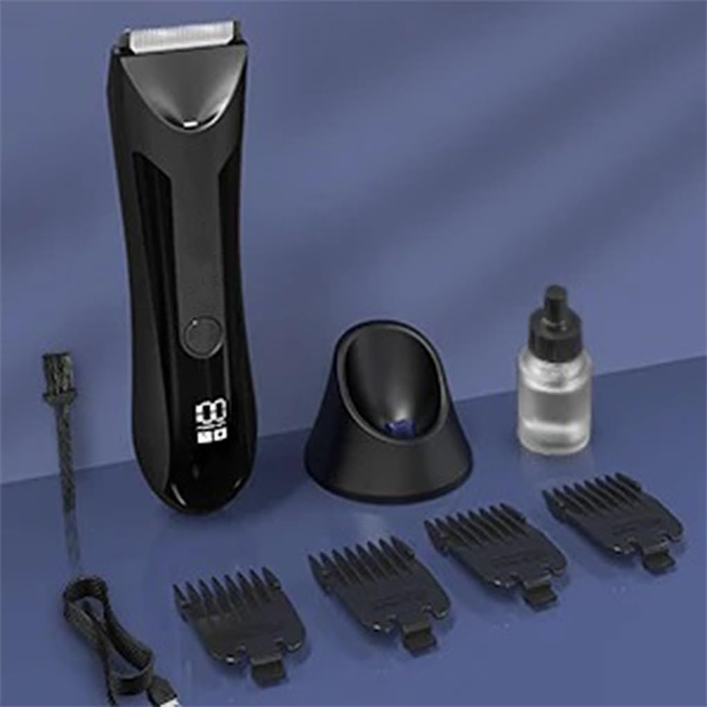 Mens Hair Clippers, Body Hair Trimmer Shaver for Men Women Trimmer for Groin Pubic Replaceable Blade Groomer Electric Razor Waterproof Clippers
