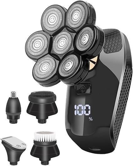 Electric Razor for Men, 5 in 1 Shaver for Men Electric Shaver Powerful Bald Head Shaver Beard Shaving Machine for Men Razor Husband Boyfriend