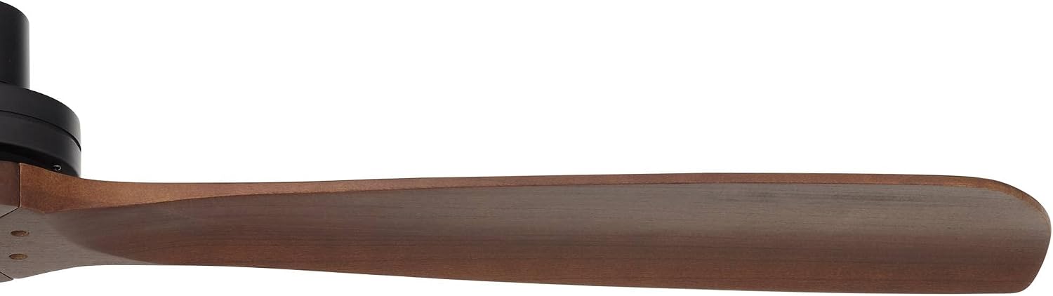 Casa Vieja 66' Delta-Wing XL DC Modern Industrial Indoor Ceiling Fan with Remote Control Matte Black Dark Walnut for Living Room Kitchen House Bedroom Kids Family Dining Home Office