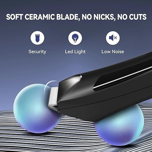 Hair Clippers for Men, Electric Body Hair Trimmer Shaver Waterproof Groin for Men Ball USB Recharge Dock Grooming Kit