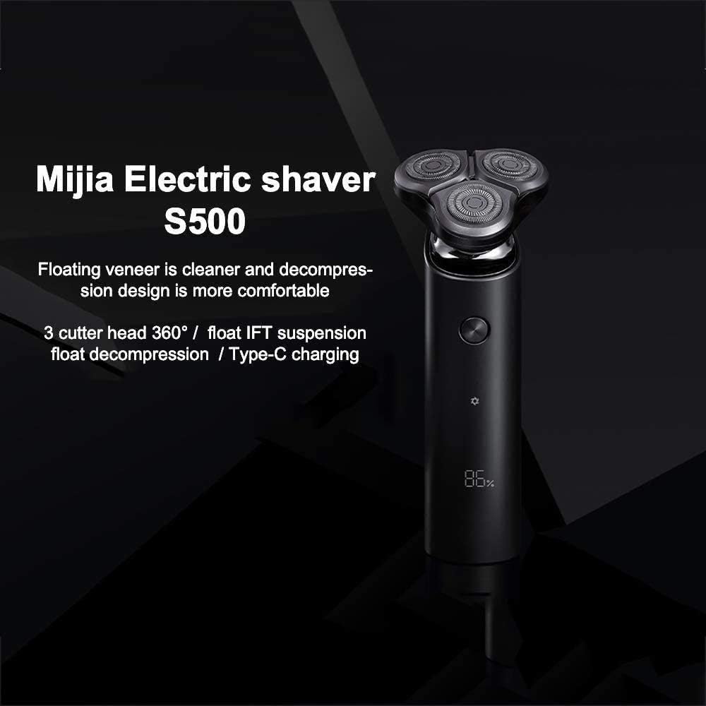 Electric Razor for Men, Wet & Dry Mens Razors for Shaving Electric Cordless,Rotary Razors Electric Shavers for Men IPX7 Waterproof Rechargeable, LED Display,Black