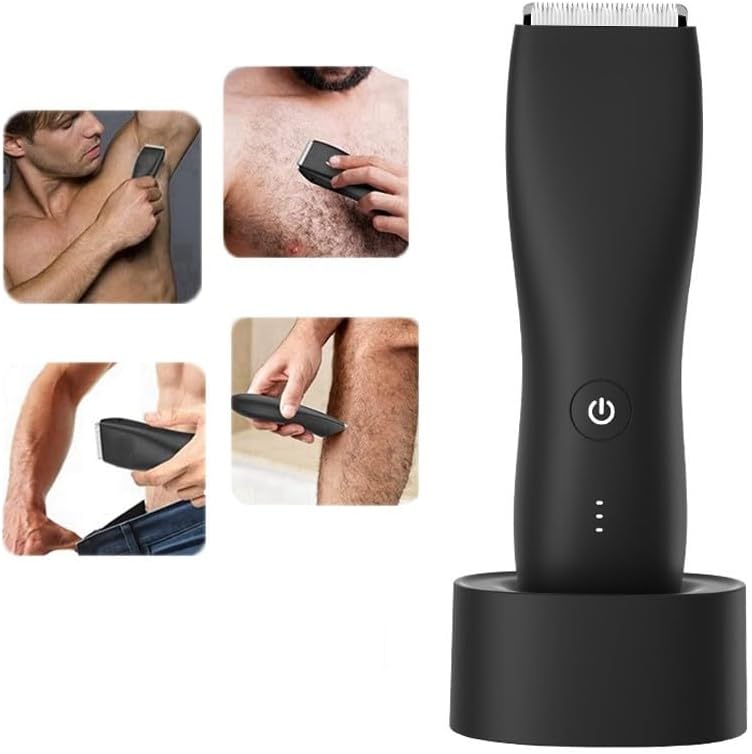 Hair Clippers for Men, Electric Groin Hair Trimmer Ball Shaver & Body Groomer for Men Beard Ttrimmer Wet/Dry Body Pubic Hair Clippers Ceramic Blade