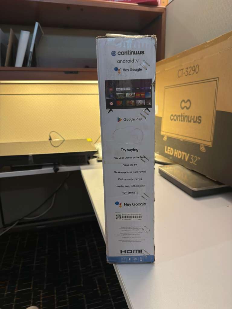 continuus 32' 12V RV Smart TV – Android TV with Google Assistant, Chromecast, and Free Streaming Apps – 720p HD - CT-32TS10