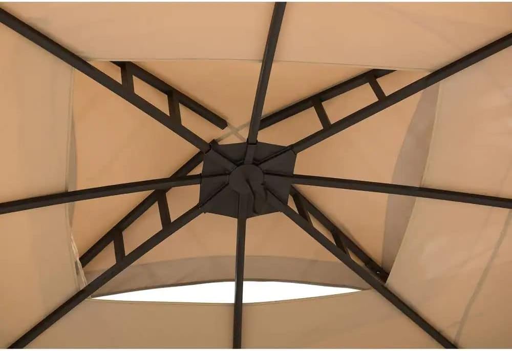 Garden Winds Replacement Canopy Top Cover Compatible with The Garden Oasis A101011500 Corso Gazebo 10 x 12 - Riplock 350 Beige