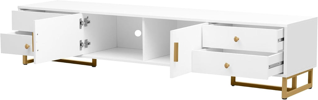TV Stand for 65+ Inch TV, Entertainment Center TV Media Console Table, Modern TV Stand with Storage, TV Console Cabinet Furniture for Living Room