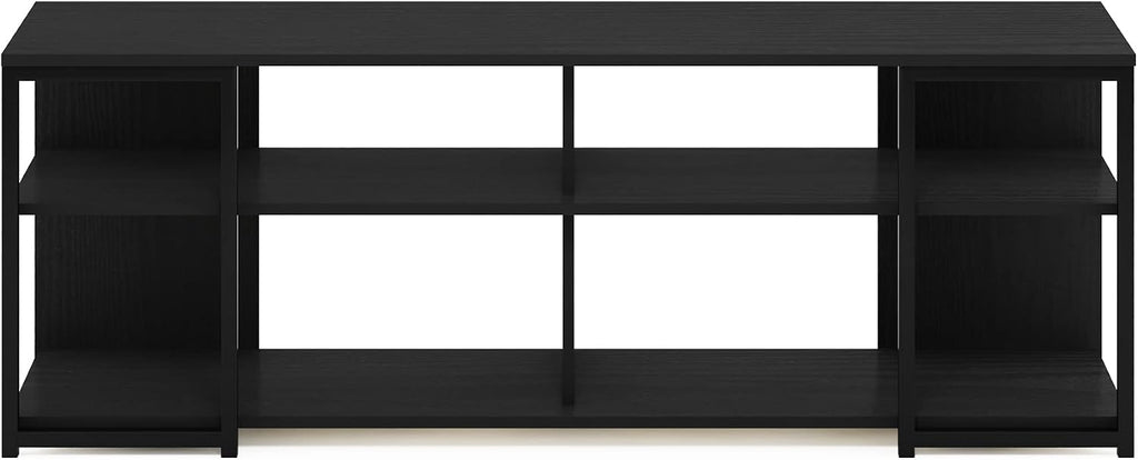 Furinno Camnus TV Stand, 3-Tier Modern Wide Entertainment Center with Metal Frame Support, TV Console with Open Back, for TVs up to 65 Inch, for Living Room, Bedroom, Americano