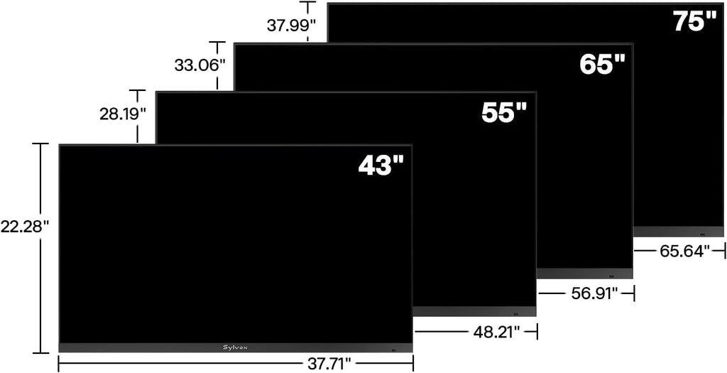 SYLVOX 55-Inch Full Sun Outdoor TV, Ultra-Narrow Bezel, Upgraded IP56 Waterproof, Google TV OS w/AI Wallpaper, Dolby Atmos, 2000 Nits Brightness for Poolside & Commercial Use (Frameless Pro, 2026)