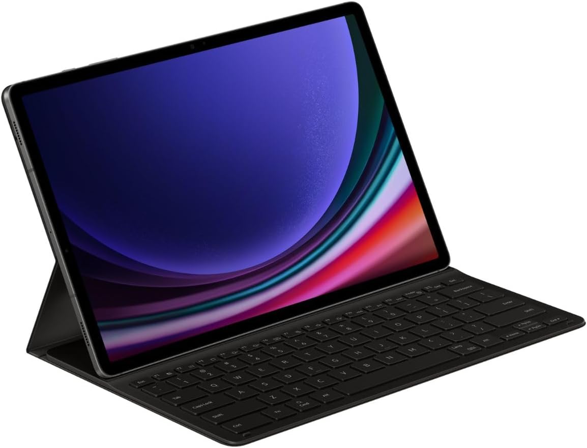 SAMSUNG Galaxy Book Cover With Slim AI Key for Tab S10+, S9+ & S9FE+ - Lightweight Design, Full Keyboard Experience, Wireless Sharing (International Version) - Black