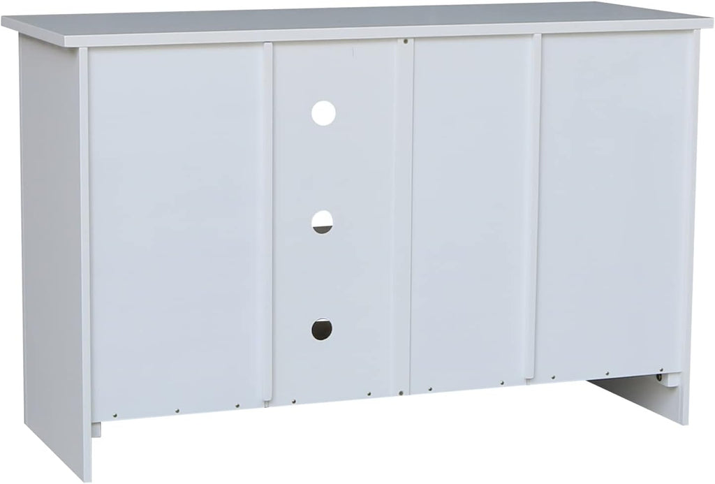 IC INTERNATIONAL CONCEPTS Entertainment/TV Stand with Open Shelves and 2 Doors in White - 48' Height