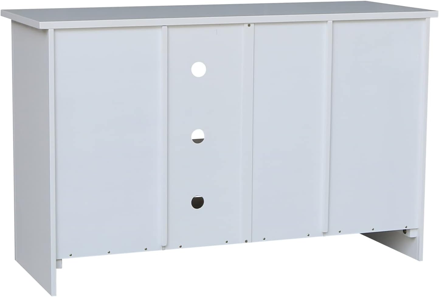 IC INTERNATIONAL CONCEPTS Entertainment/TV Stand with Open Shelves and 2 Doors in White - 48' Height
