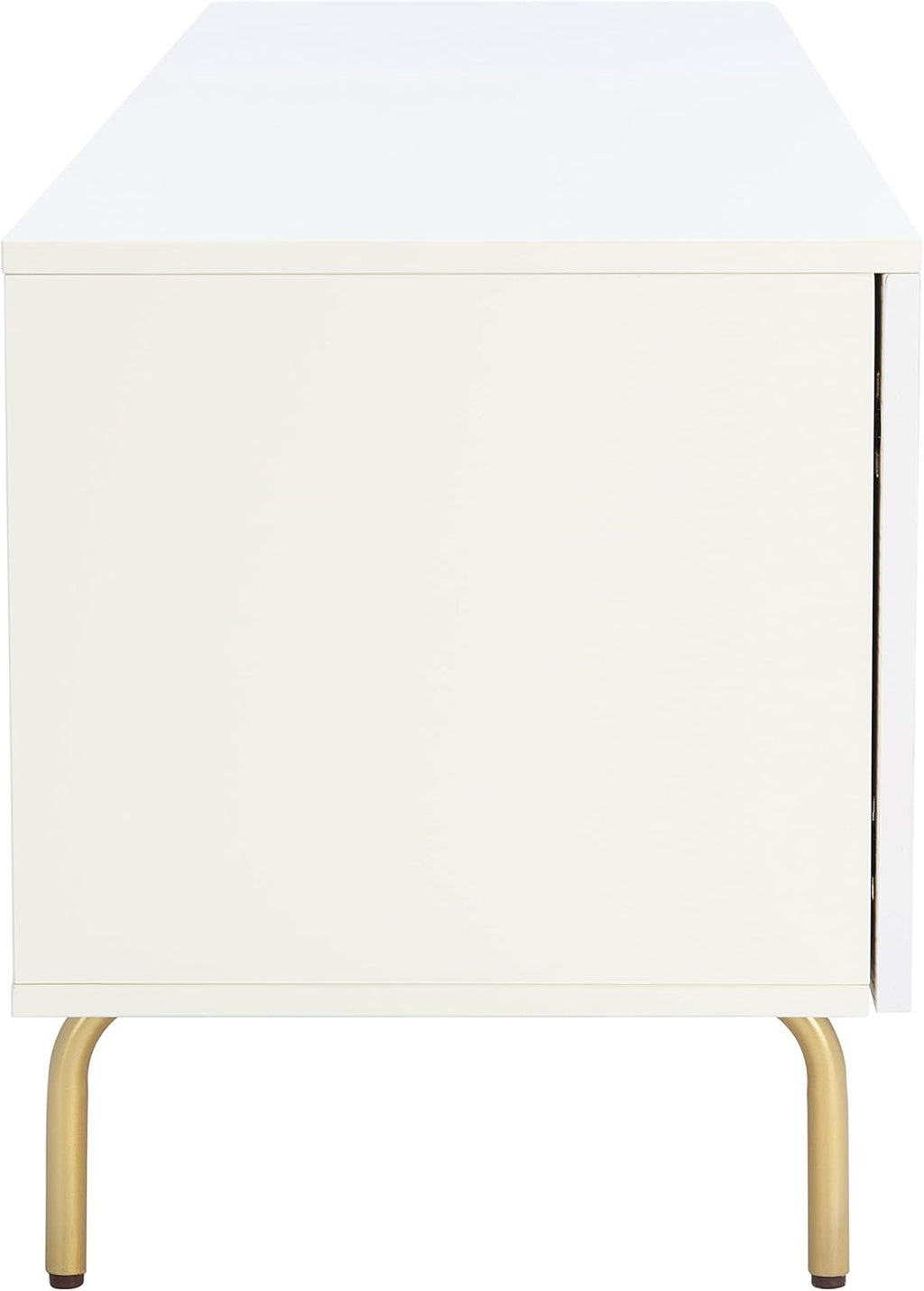 SAFAVIEH Genevieve TV Stand for up to 65' Flatscreen – Cream & White Washed Finish, Mid-Century Modern Storage Cabinet, Entertainment Media Console (MED5000D)
