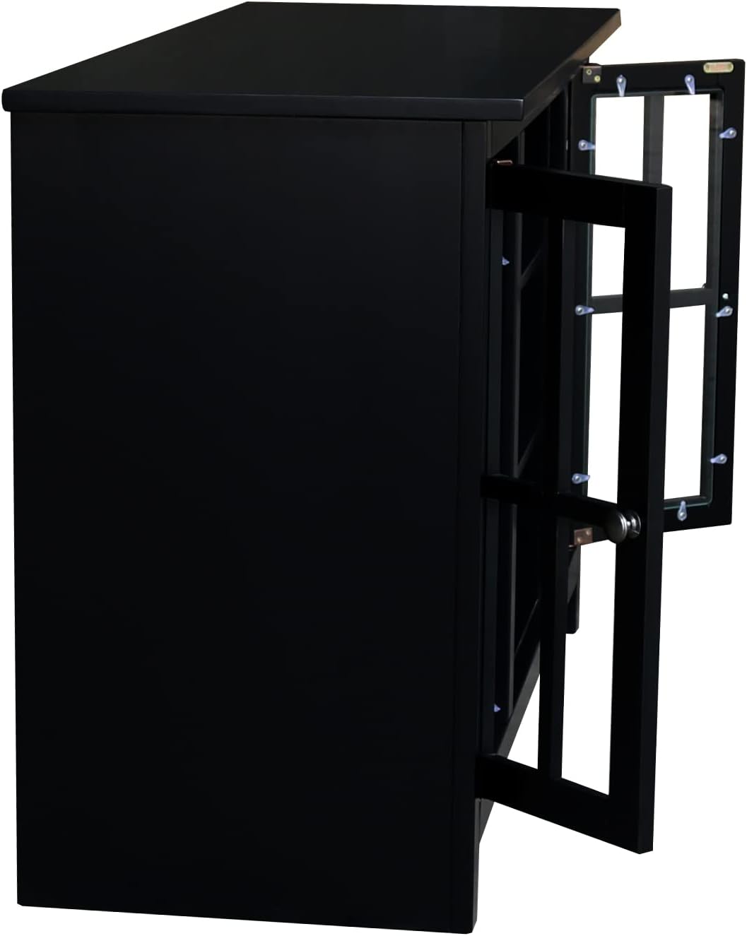 IC INTERNATIONAL CONCEPTS Entertainment/TV Stand with Open Shelves and 2 Doors in Black - 48' Height
