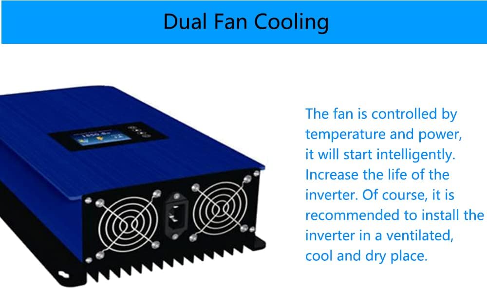 Y&H 2000W Wind Power Grid Tie Inverter with Limiter Sensor,Dump Load,45-90VDC 230VAC for AC 48V Wind Turbine Generator