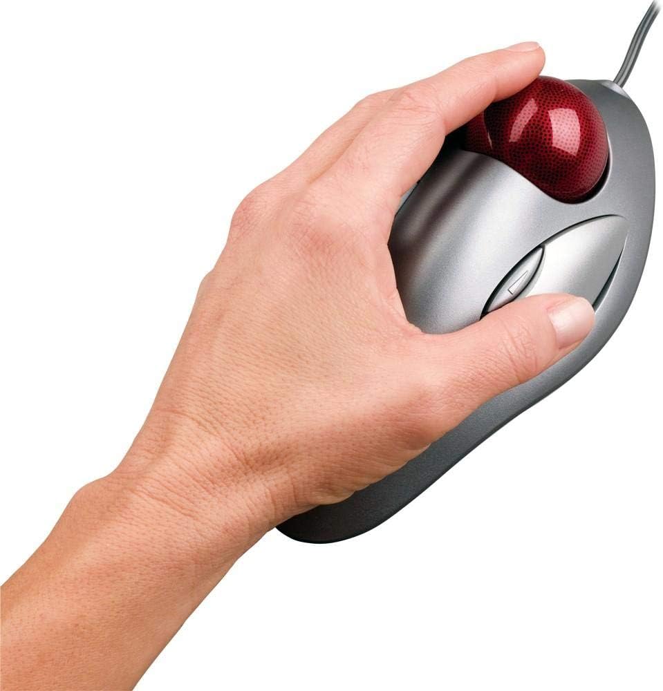 Logitech Trackman Marble Trackball Mouse - Wired USB Ergonomic Mouse for Computers, with 4 Programmable Buttons