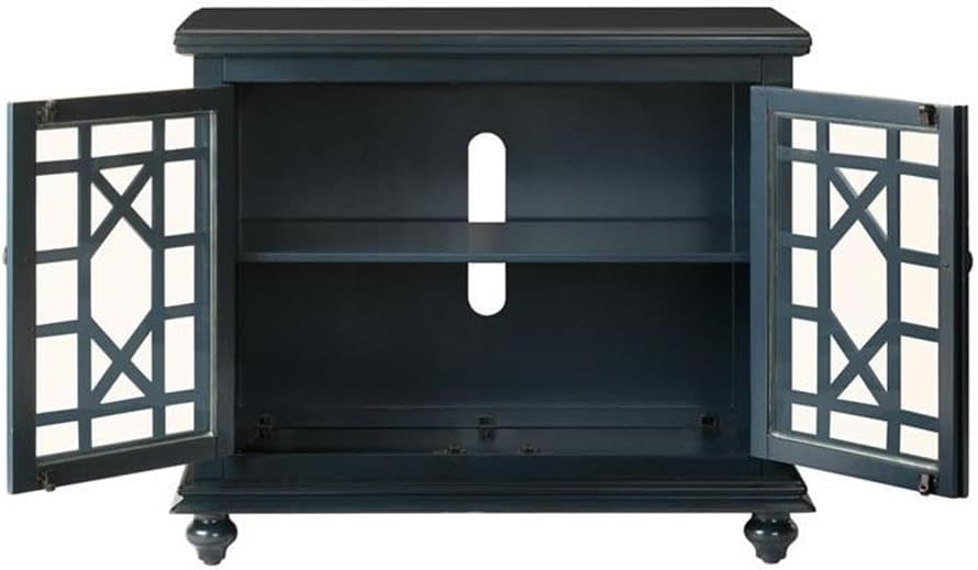 Martin Svensson Home Avalon Small Spaces Accent Cabinet TV Stand, 38' W x 32' H Catalina Blue