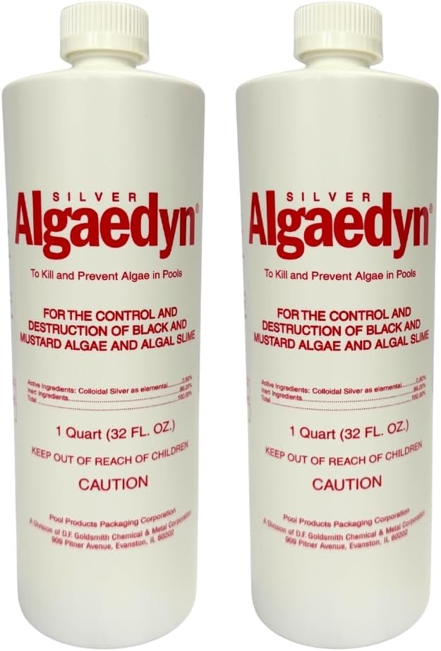 Silver Algaedyn Algae Remover Algaecide | Green and Mustard Algae Remover | Black Algae Remover | 32 oz. | 47-600 (2)