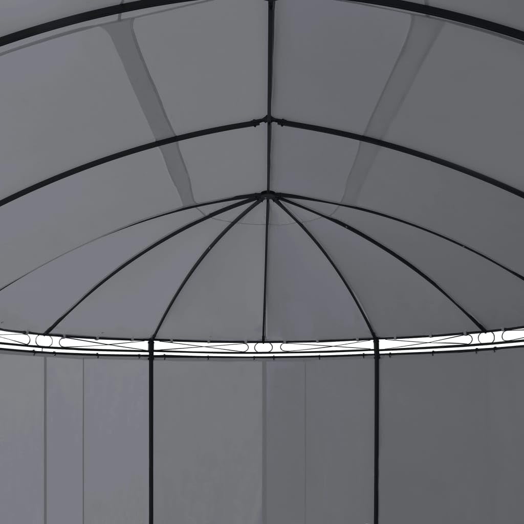 vidaXL Gazebo, Canopy Tent with Sidewall Curtains, Patio Pavilion with Steel Frame, Sunshade Wedding Party Tent for Garden Beach, Anthracite