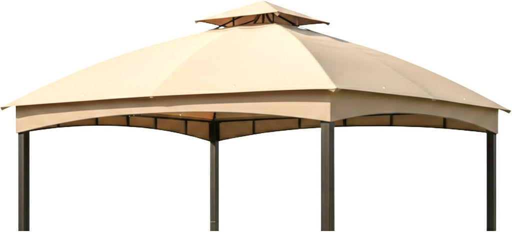 Garden Winds Reinforced Replacement Canopy Top Cover Compatible with The TPGAZ2303B Brown Frame 10' x 12' Gazebo - Classic Sand, Riplock 350