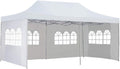 GDY 10x20 Ft Outdoor Pop Up Canopy Tent, Commercial Portable Instant Folding Gazebos Waterproof Canopies with Carrying Bag