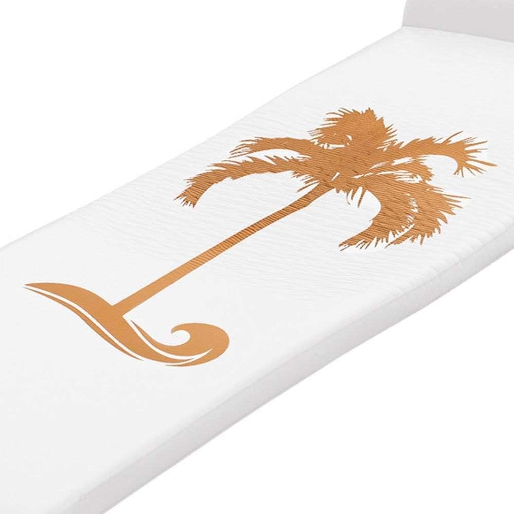 TRC Recreation 2-Pack Sunsation 1.75' Thick Foam Pool Float Lounger, White with Bronze Palm w/Headrest for Lounging & Sunbathing in Swimming Pools, Beaches & Lakes, 70' x 26'