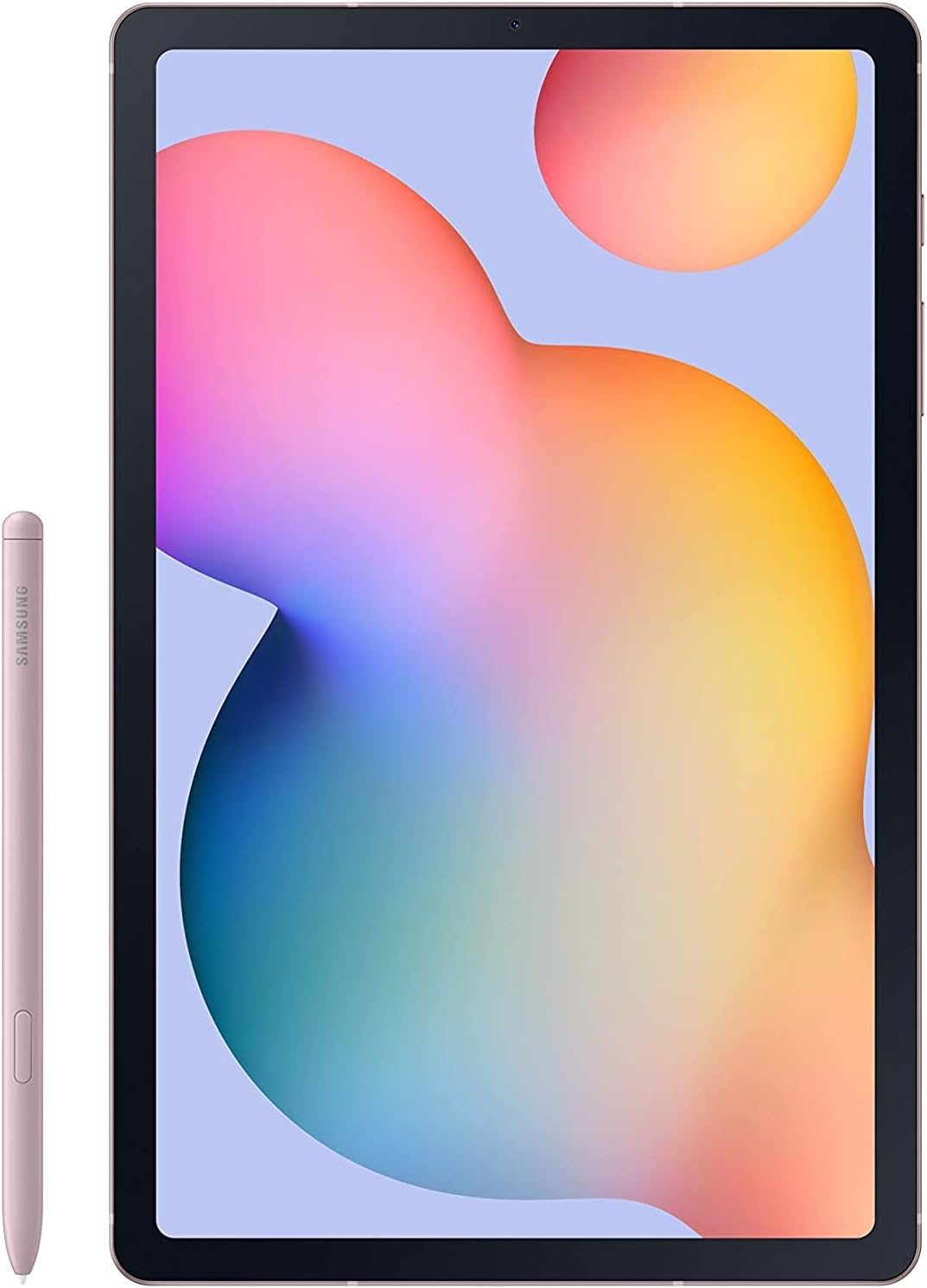 Samsung Galaxy Tab S6 Lite 10.4' 128GB Android Tablet, LCD Screen, S Pen Included, Slim Metal Design, AKG Dual Speakers, 8MP Rear Camera, Long Lasting Battery, US Version, 2022, Chiffon Rose
