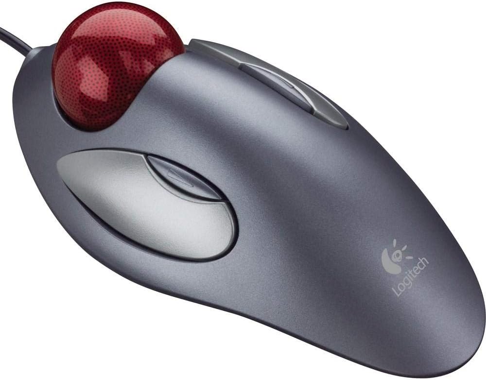 Logitech Trackman Marble Trackball Mouse - Wired USB Ergonomic Mouse for Computers, with 4 Programmable Buttons
