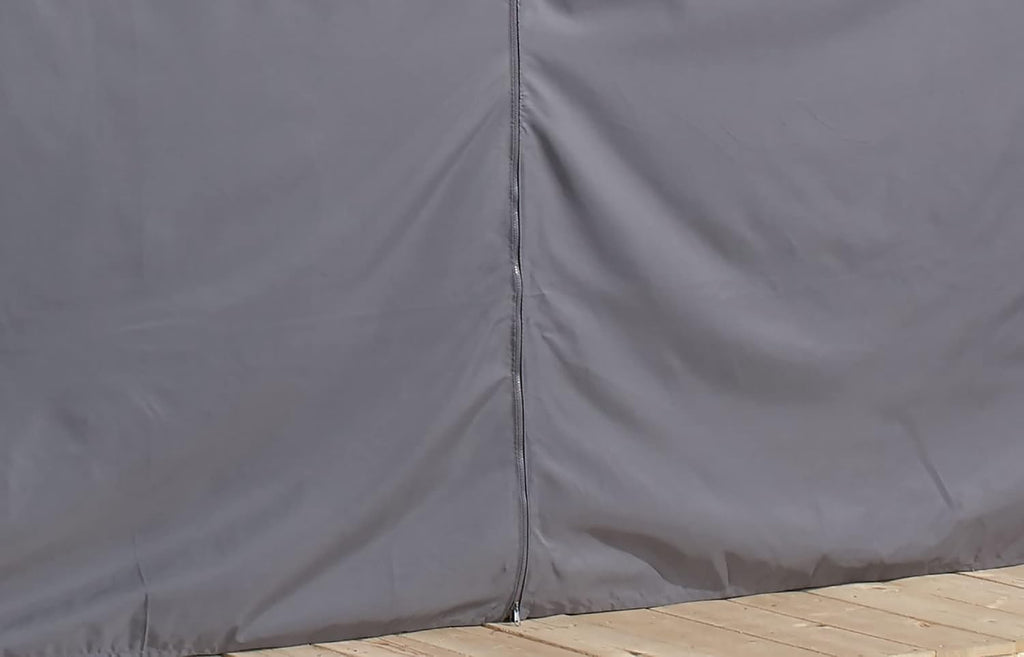Sojag Accessories Set of 4 12' x 12' Curtains for Monaco/Messina/Mykonos Outdoor Gazebo Models, Grey