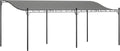 Outsunny 10' x 20' Outdoor Pergola Canopy, Wall-Mounted Metal Patio Canopy with Weather-Resistant Fabric and Drainage Holes for Backyard Garden Porch Beach, Dark Gray