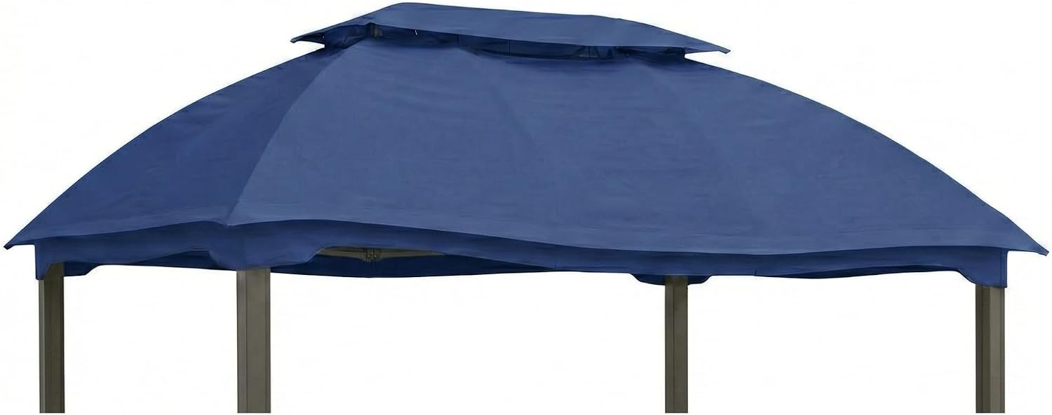 Garden Winds Reinforced RipLock 350 Replacement Canopy Top Cover Compatible with Domed 10' x 13' Gazebo Models L-GZ822PCO, D-GZ822PCO - True Navy