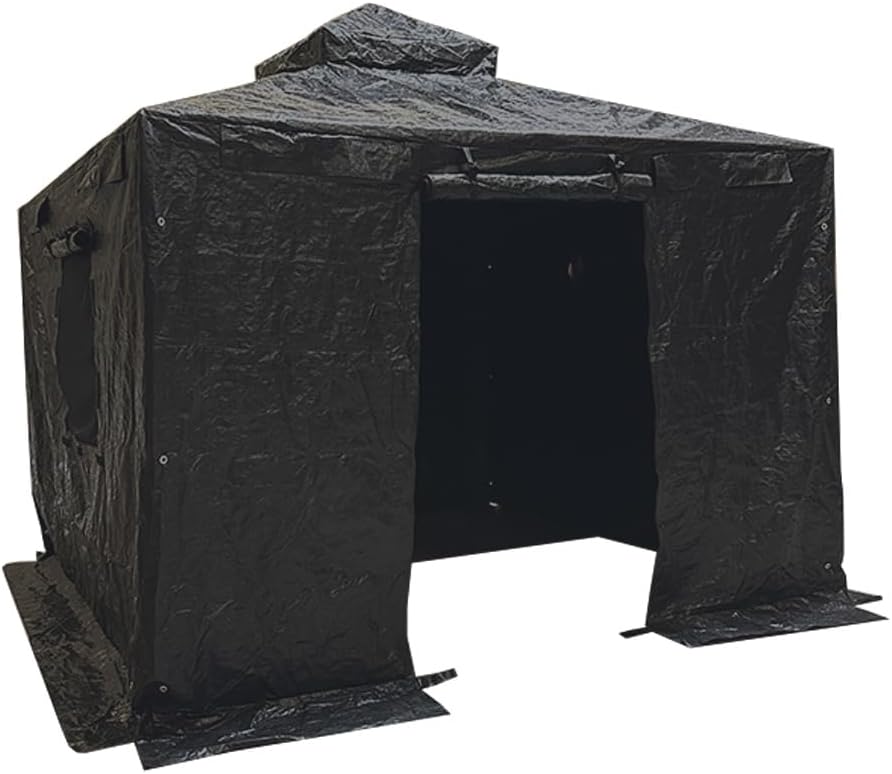 Garden Winds Winter Cover Compatible with Allen Roth TPGAZ2246 10' X 10' Tall Hard Top Gazebo – Heavy Duty Protective Enclosure for Outdoor Storage, Waterproof, Windproof and Flame Resistant – Black