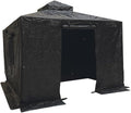 Garden Winds Winter Cover Compatible with The Holden TPGAZ9011 10' X 10' Tall Hard Top Gazebo – Heavy Duty Protective Enclosure for Outdoor Storage, Waterproof, Windproof and Flame Resistant – Black