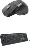 Logitech MX Master 4 Ergonomic Wireless Bluetooth Mouse with Haptic Feedback + MX Keys S Wireless Bluetooth Keyboard with Backlit Low Profile Quiet Keys - USB-C, Windows, Linux, Chrome, Mac - Graphite