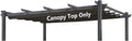 Pergola Shade Cover Replacement Canopy Top Compatible with 10 X 13 ft 6-Bar Pergola Frames - Gray (Canopy Size 116' W x 135' L, Canopy Top Only)
