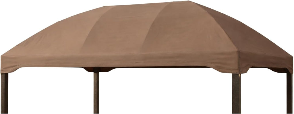 Garden Winds Reinforced RipLock 350 Replacement Canopy Top Cover Compatible with Pomeroy Domed 10' x 13' Gazebo Model L-GZ702PST - Nutmeg