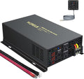 WZRELB 3000W 12VDC 120VAC Pure Sine Wave Power Inverter with 2 AC Outlets Wired Remote Control Car Inverter (RBP-300012WR)