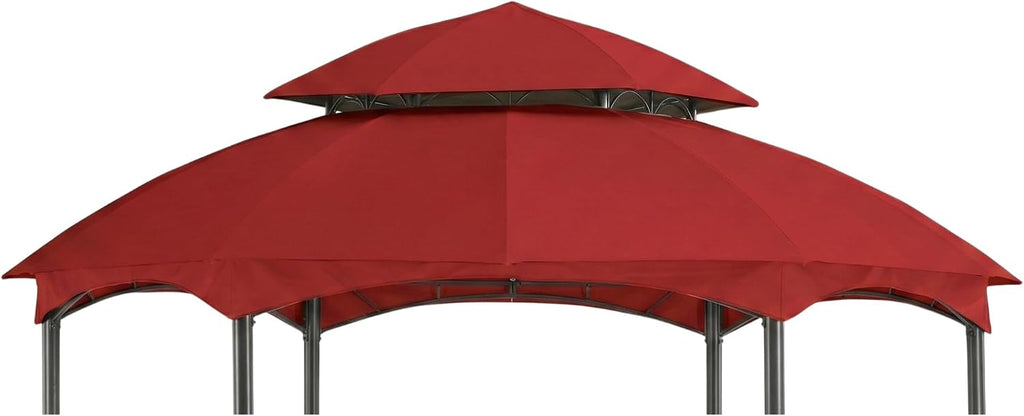 Garden Winds Reinforced RipLock 350 Replacement Canopy Top Cover Compatible with Heritage 12' x 12' Hexagon Gazebo Models L-GZ793PST-E, A101011800 - Cinnabar