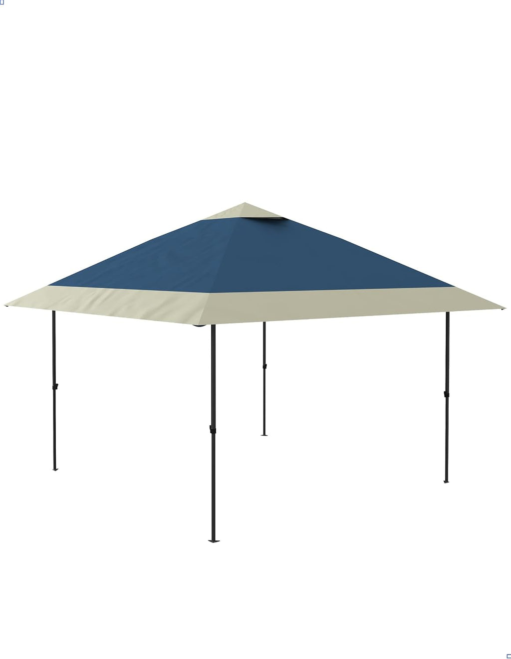 KYBOLT 13x13 Pop Up Gazebo Outdoor Canopy Shelter with 4 Stanbags, 8 Stakes Instant Gazebo Tent for Lawn, Garden, Backyard Deck (Navy Blue + Taupe)