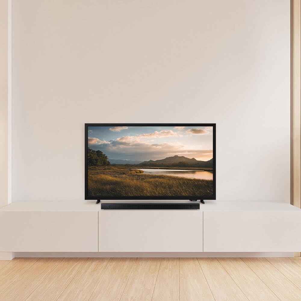 Samsung 32-Inch Smart LED TV Bundle - HD 720p, HDR, Bluetooth, w/ 12 Month CPS Protection, AUX HDMI Cable, and Screen Cleaning with Microfiber Cloth.